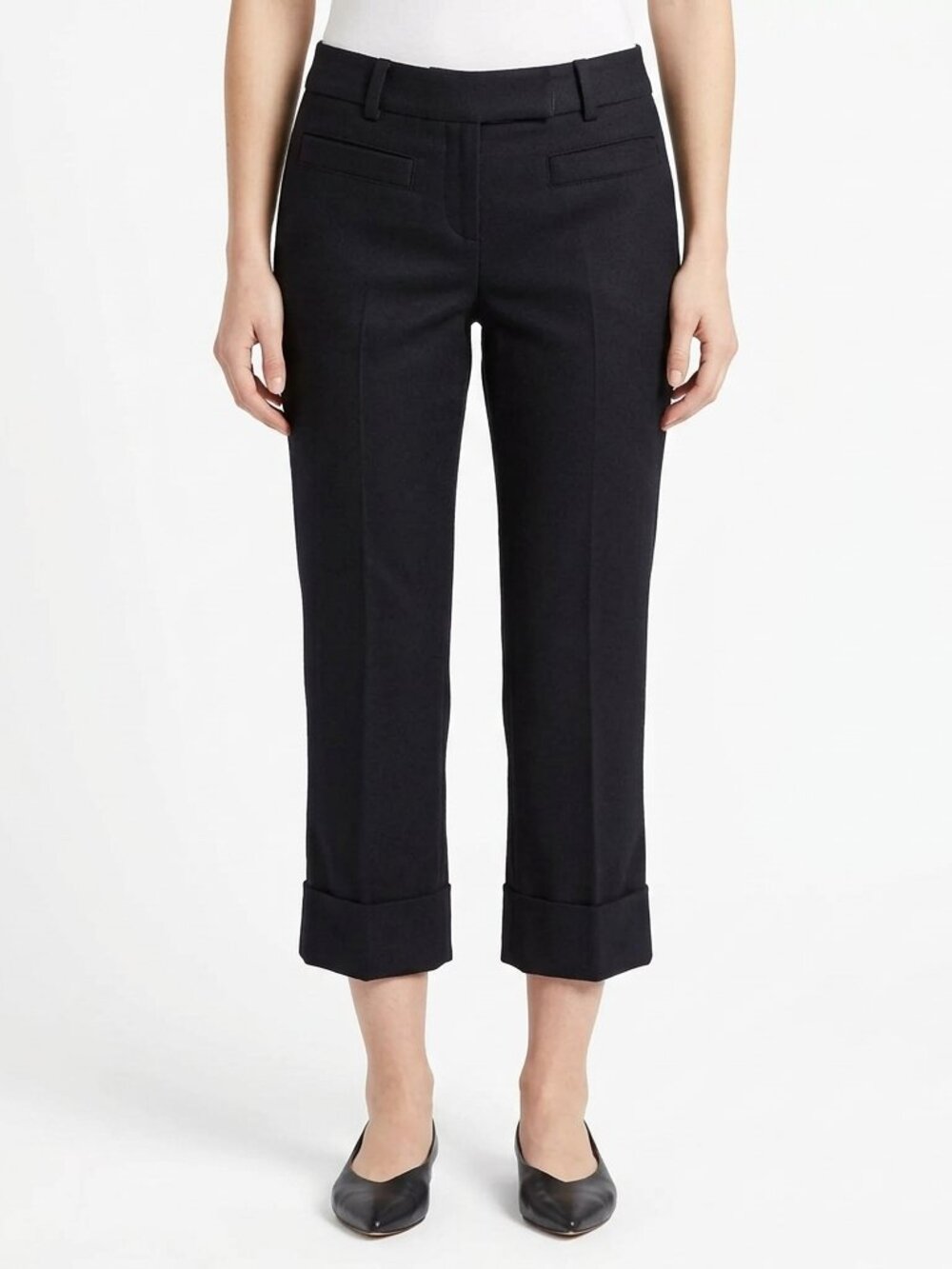 Jacob Felted Wool Blend Cuffed Capri Pants- Sz. 5/6